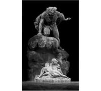 Yocheng Nordic Simple Wall Art Black Ancient Greek Gods Sculpture Statue Canvas Print Poster For Home Living Room Bedroom Decorati 21x30cm No Frame