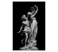 Yocheng Nordic Simple Wall Art Black Ancient Greek Gods Sculpture Statue Canvas Print Poster For Home Living Room Bedroom Decorati 50x70cm No Frame