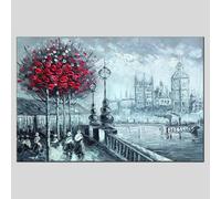 Yocheng Painted Painting Abstract Mediterranean Landscape Villa Wall Art For Living Room Home Decor Poster 30x40cm No Frame