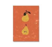 Yocheng Pear Lemon Kitchen Fruit Food Banana Orange Wall Art Aesthetics Print Canvas Painting Posters For Living Room Home 21x30cm No Frame