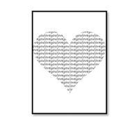 Yocheng Scandinavian Style Canvas Poster Nordic Simple Love Art Painting Living Room Decoration Mural For Home Wall Decor 30x40cm No Frame