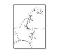 Yocheng Scandinavian Style Canvas Poster Nordic Simple Love Art Painting Living Room Decoration Mural For Home Wall Decor 40x50cm No Frame