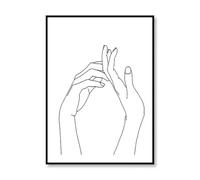 Yocheng Scandinavian Style Canvas Poster Nordic Simple Love Art Painting Living Room Decoration Mural For Home Wall Decor 21x30cm No Frame