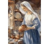 Yocheng Vintage Blessed Virgin Mary With The Child Catholic Christian Prayer Art Poster Canvas Painting Wall Prints Picture Home Decor 50x70cm No Frame