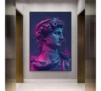 Yocheng Vintage Rome Italy God Davie Print Poster Retro Rome Sculpture Art Canvas Painting God Statue Home Bedroom Decor 30x40cm No Frame