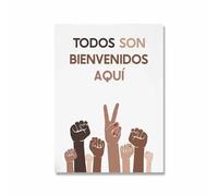 Yocheng Wall Art Canvas Painting Spanish Classroom Diversity Poster Set Human Equality Prints Inclusive School Decor 30x40cm No Frame