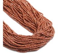 Yochus 120pcs Natural Gold Sand Stone Beads for Bracelet，3mm Facted Round Loose Gemstone Beads for Jewelry Making DIY Craft Necklace Earring