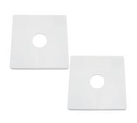 Yocimango 0.87 Inch Square Keyhole Panel Wall Hole Decorative Cover White Wall Split Flange Detachable Line Hole Covers for Pipe Decoration 2PCS