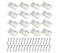 Yocimango 16PCS Top-Mounted Flexible Curtain Track Dedicated Ceiling Mounting Bracket with m4*30 Screws for Straight or Curved Curtain Tracks White Wall-Mounted Bracket for Curtain Tracks