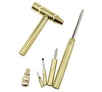 Yocimango Micro Copper Hammer 6 in 1 Copper Hammer Multifunction Mini Tiny Hammer Screwdriver Ideal for Watchmaker Jewelers and Walnut eaters 1PCS