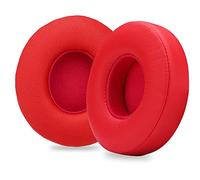 YOCOWOCO Replacement Ear Pads Cushions for Beats Solo 2 Wireless/Solo 3 Wireless On-Ear Headphone, Earpads with PU Leather and Memory Foam,Red