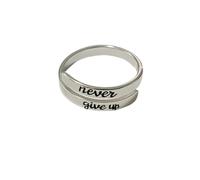 Yocoyee You are My Sunshine Finger Ring Engraved Inspirational Open Adjustable I am Enough Stars Statement Rings Gifts, Stainless Steel, No Gemstone