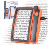 YOCTOSUN Magnifying Glass with Light for Reading, 5X Rechargeable LED Page Magnifier, Foldable Rectangle Magnifier for Elderly Low Vision Inspection