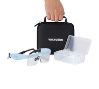 YOCTOSUN Magnifying Glasses for Close Work with 3 LED Lights, Storage Case, Head Strap and 5 Detachable Lenses 0.75X,1.25X,2.0X,3.0X 4.0X, Headset Magnifier for Jewelry, Hobby & Crafts