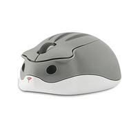 YOCUNKER Wireless Mouse 2.4Ghz Hamster Shape Cute Animal Design M Size Silent Click USB Optical Mouse Lightweight for Kids Compatible with PC/Laptop/Computer/MacBook(Gray)