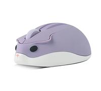 YOCUNKER Wireless Mouse 2.4Ghz Hamster Shape Cute Animal Design M Size Silent Click USB Optical Mouse Lightweight for Kids Compatible with PC/Laptop/Computer/MacBook(Purple)