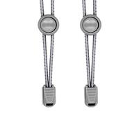 YOCZOX Elastic Lock Shoelaces with Reflective Threads, 3mm Running Triathlon Shoelaces, Easy Fit, More Comfortable, No-tie Speed Lock Laces, 120CM, Grey