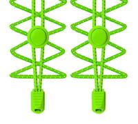 YOCZOX Elastic No Tie Shoelaces with Secure Lock for Trainers & Shoes Green