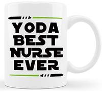 Yoda Best Nurse Funny Nurse Gifts Gift Ideas for Hospital Registered Nurse Practitioner Assistant RN Nursing Student Nurses for Christmas Graduation Novelty Coffee Mug Tea Cup White