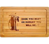 Yoda Cook You Must or Hungry You Will Be 15'' x 9.4'' Chopping Board