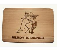 YODA Star Wars Ready is Dinner Gift IDEA Chopping Cutting Cheese Board Place MAT