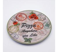YODECO Napoli Charme Pizza Plate Diameter 31 cm Green