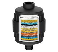 Yodel Shower Water Filter - Shower Head Filter for Hard Water - Water Softener to Remove Chlorine and Fluoride,Improve Hair and Skin Condition,Matte Black