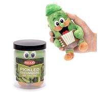 Yodeling Plush Pickle - Funny Singing Cucumber Toy for Adults & Friends - Hilarious White Elephant Gag Gift Press to Sound
