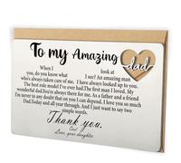 YODOCAMP Dad Wallet Card Thank You Gift from Daughter, Appreciation Greeting Card for Father, Meaningful Birthday Fathers Day Gift, Engraved Pocket Card Reminder for Dad QBK14