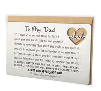 YODOCAMP Dad Wallet Card Thank You Gift from Daughter, Appreciation Greeting Card for Father, Meaningful Birthday Fathers Day Gift, Pocket Reminder Card for Dad QBK15