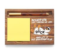 YODOCAMP Funny Duck Wooden Note Holder, Humorous Avoidance Humor Desk Sign for Work Friend, Witty Office Gift for Coworker, Quirky Stress Relief Desk Decor, 16.5 x 12 x 1.5 cm, TZP160