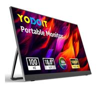 Yodoit 18.5" 100Hz Portable Monitor FHD 1920x1080P IPS Second External Display Laptop Screen Extender | USB-C & HDMI Connectivity, Built-in Speakers, with Kickstand, for Laptop, PC, Mac, PS3/4/5, Xbox