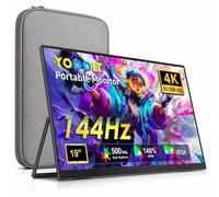 Yodoit 19" 4K 144Hz Portable Monitor QLED UHD 3840x2160 IPS Second External Display Laptop Screen Extender | USB-C & HDMI Connectivity, Built-in Speakers, with Smart Cover, for PC, Mac, PS3/4/5, Xbox
