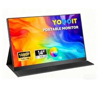 Yodoit Portable Monitor 14" 1920×1080 100% sRGB FHD Screen IPS Display with USB Type C Built-in Speakers Eye Care for PC, Laptop, MacBook, Xbox, PS 3/4/5, Switch