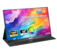 Yodoit Portable Monitor 14" 1920×1080 FHD Screen IPS Display with USB Type C Built-in Speakers Eye Care for PC, Laptop, MacBook, Xbox, PS 3/4/5, Switch