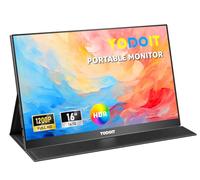 Yodoit Portable Monitor 16" 1920×1200 FHD Monitor Screen IPS Display with USB Type C Port and Built-in Speakers with Smart Cover Monitor Compatible with PC, Laptop, MacBook, Xbox