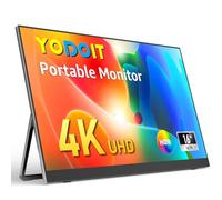 Yodoit Portable Monitor 16" 4K 3840x2400 UHD Screen with Kickstand, IPS Screen with Type C, Mini HDMI, Built-in Speakers, Compatible with PC, Laptop, MacBook, PS3/4/5