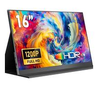 Yodoit Portable Monitor 16" FHD 1920x1200 IPS Second External Display Laptop Screen Extender | USB-C & HDMI Connectivity, Built-in Speakers, with Smart Cover, for Laptop, PC, Mac, PS3/4/5, Xbox