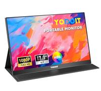 Yodoit Portable Monitor 17.3" 100% sRGB 1920×1080 100% SRGB FHD Screen IPS Display with USB Type C Built-in Speakers Eye Care for PC, Laptop, MacBook, Xbox, PS 3/4/5, Switch