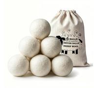 YODOYO Wool Dryer Balls, 6-Pack, Natural Fabric Softener, Reusable