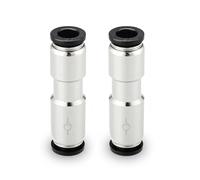 Yoebor 1/8" OD Check Valve Push to Connect One Way Inline Air Pneumatic Valves, Nickel Plated Brass & Plastic (Pack of 2)