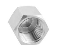 Yoebor Forged 304 Stainless Steel Pipe Fitting Cap 1-1/4" NPT Female Class 3000 (Pack of 1)