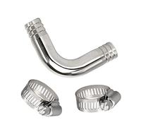 Yoebor Stainless Steel 304 Sanitary Hose Barb 90 Degree Elbow Fitting, 1/2" Barbed x 1/2" Barbed 90-Deg Ell, 1pc