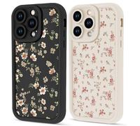 Yoedge 2 Pack Cool Stars Phone Case for iPhone 16 Pro Max 6.9",Cute Y2K Blue Red Star Cases Aesthetic Trendy Design Cover for Women Men,Black White Slim Lens Protection Funda for iPhone 16 Pro Max