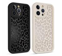 Yoedge 2 Pack Fashion Leopard Print for iPhone 12 Pro Max Case 6.7", Cheetah Aesthetics Pattern Silicone Soft Phone Case for Women, Shockproof Cover Protective Funda Girls, Rose for iPhone 12 Pro Max
