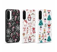 Yoedge 3 Pieces Christmas Cover for Samsung Galaxy A36 6.64 Inches, Christmas Cute Cartoon Christmas Designs Case, Ultra Thin Soft Silicone TPU Shockproof Protective Case for Samsung A36, Santa Claus