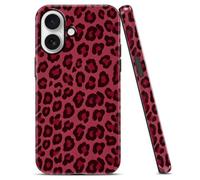 Yoedge Aesthetic Cheetah Phone Case for Samsung Galaxy S24 Plus 5G 6.7", Stylish Leopard Panther Red Brown Design Trendy Glossy 2-in-1 Layer Cover Soft TPU Hard PC Phone Cases for Girls Women Funda