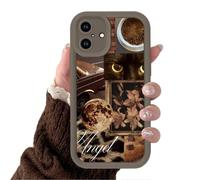 Yoedge Autumn Phone Case for Samsung Galaxy A52 5G 6.5", Fall Coffee Car Cat Collage Design Stylish Cases Full Camera Lens Soft Silicone Shockproof Phone Cover for Women Girls