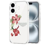 Yoedge Christian Verse Bible Phone Case Compatible for Apple iPhone 14 Pro Max 6.7", Floral Flower God Romans 12:2 Design Hybrid 2-Layer Soft TPU Hard PC Phone Cover for Girls Women