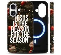 Yoedge Christmas Phone Case Magnetic for Samsung Galaxy S25 5G 6.2", Positive Quotes Christmas Tree Jesus Vintage Design Cases 2-in-1 Layer Compatible with MagSafe Phone Cover for Women Girls